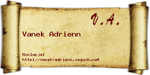 Vanek Adrienn névjegykártya